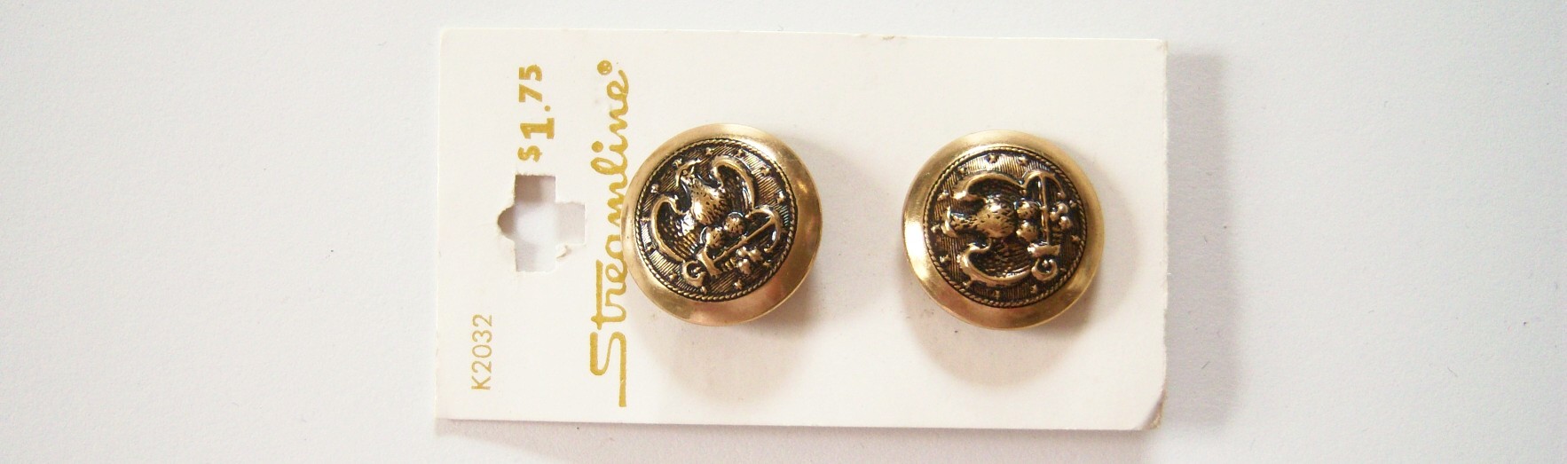 Gold/Black 2 Button Card K2032