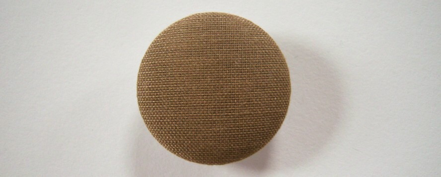 Beige Covered 1 1/8" Metal Shank Button