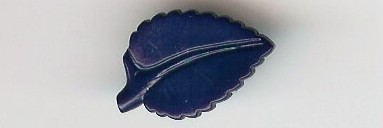 Navy Leaf Shiny 5/8" Shank Back Poly Button