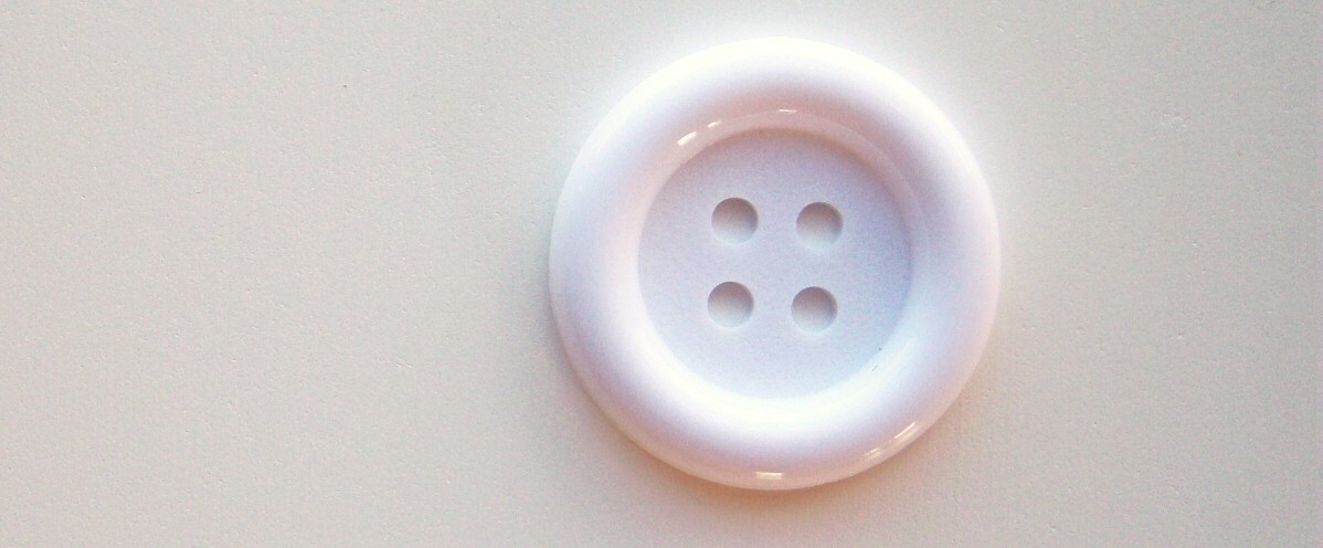 Shiny/Matte White 1 1/2" Poly 4 Hole Button