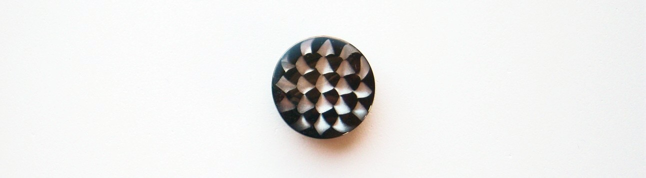 Black/White Pearl 3/4" Poly Button