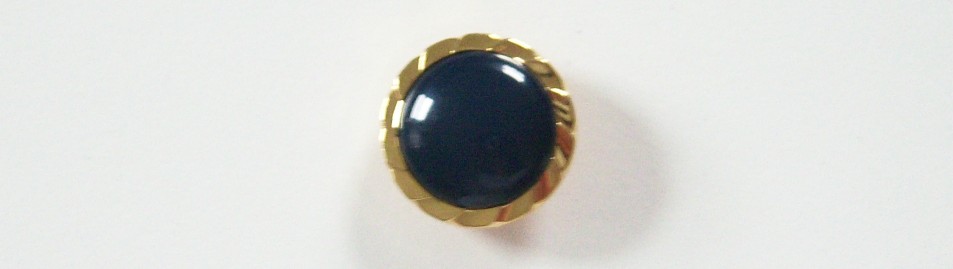 Classic Navy/Gold Rim 1" Shank Button