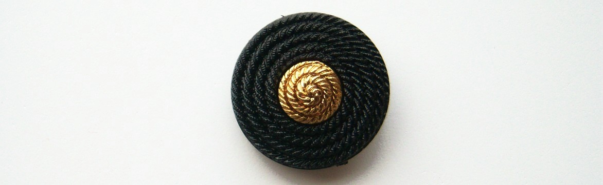 Black/Gold Center 1" Button