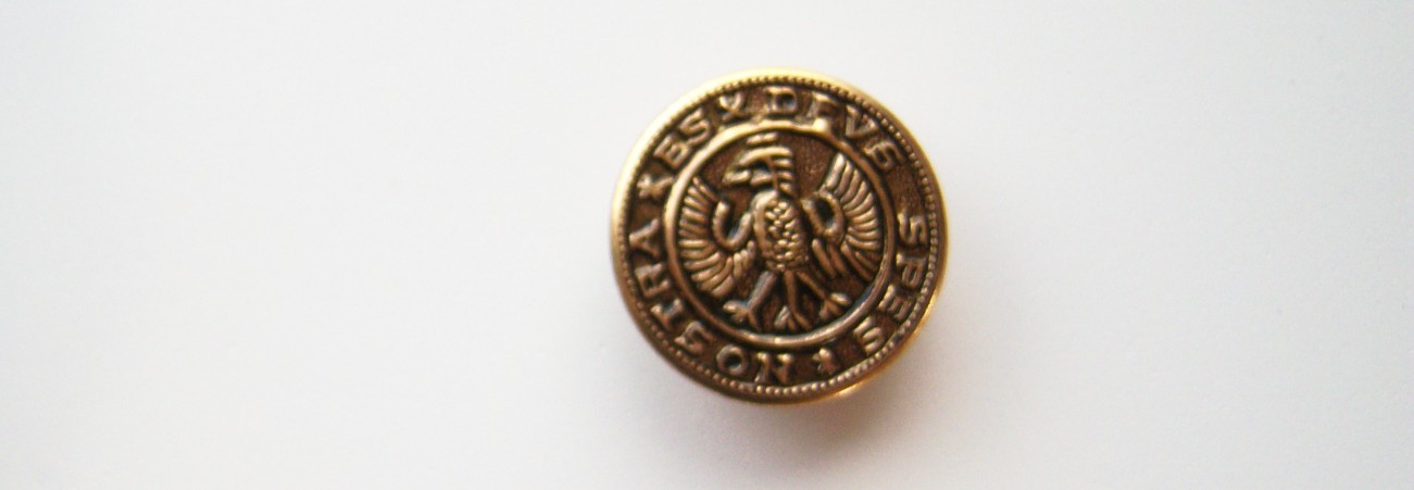 Gold/Black Metal 7/8" Shank Button