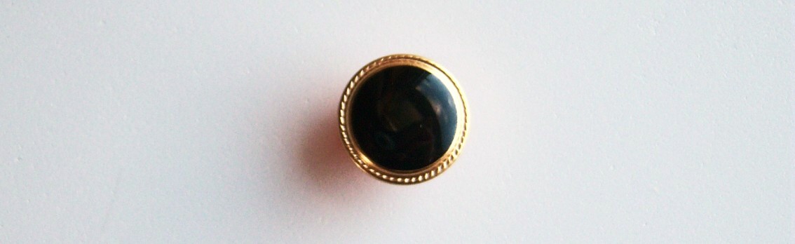 Black/Gold Metal 5/8" Poly Button