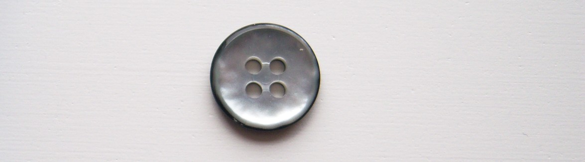 Black Pearl Center 9/16" Poly Button