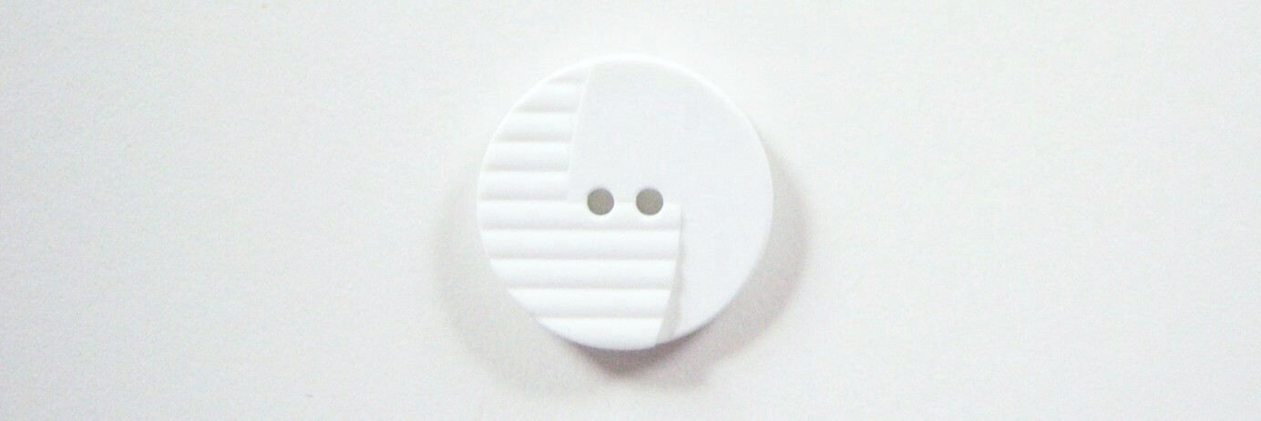 Matte White 7/8" Poly 2 Hole Button