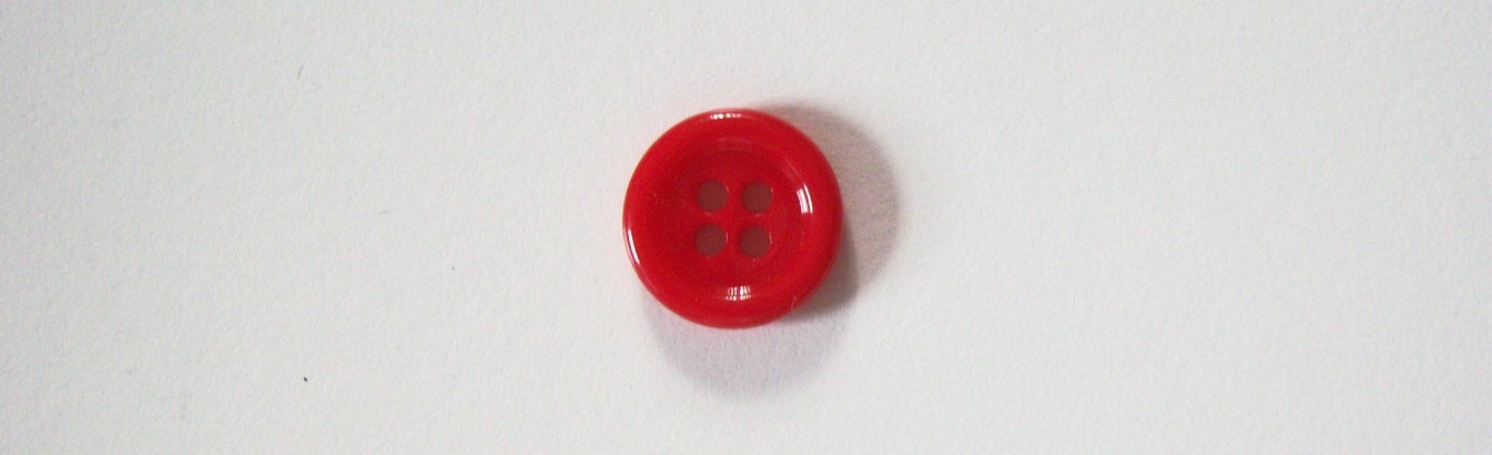 Shiny Bright Red 9/16" Button