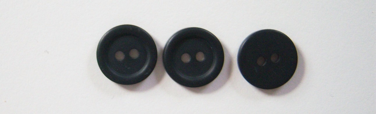 Matte Jet Black 9/16" Poly Button