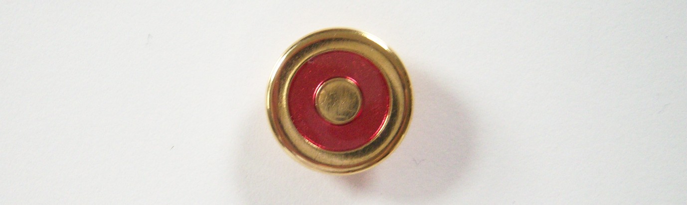 Shiny Gold/Bright Red 15/16" Button