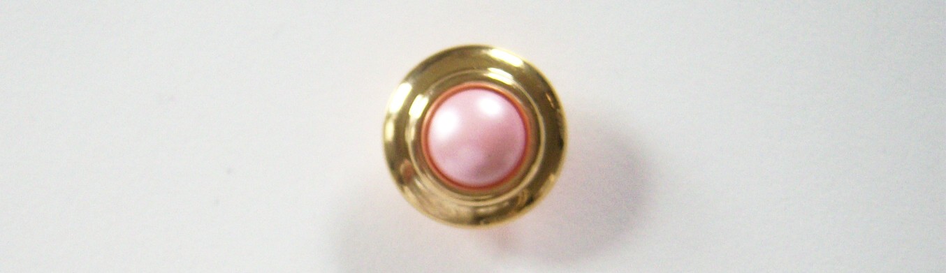 Pink Pearl/Gold 11/16" 4 Hole Button