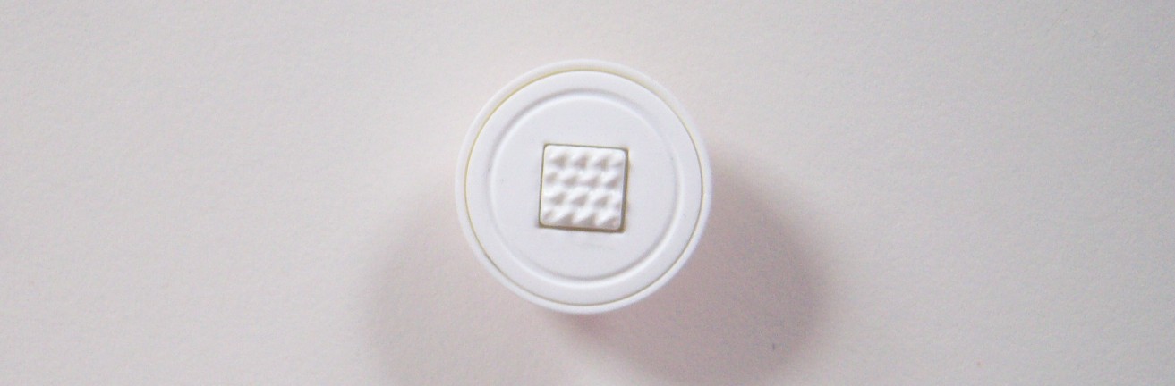 Matte White 3/4" Poly Shank Button