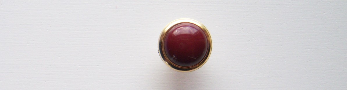 Wine/Gold 1/2" Shank Button