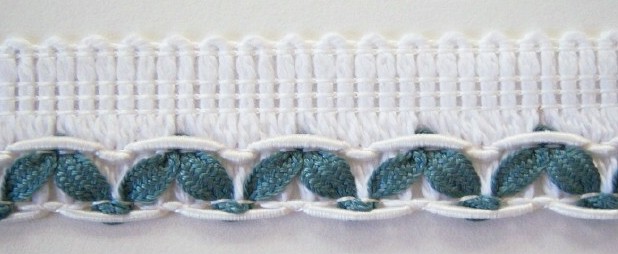 White/Dresden 7/8" Ribbon Braid