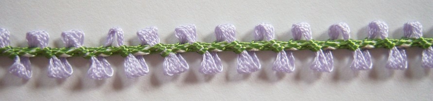 Orchid Satin/Green 3/8" Braid