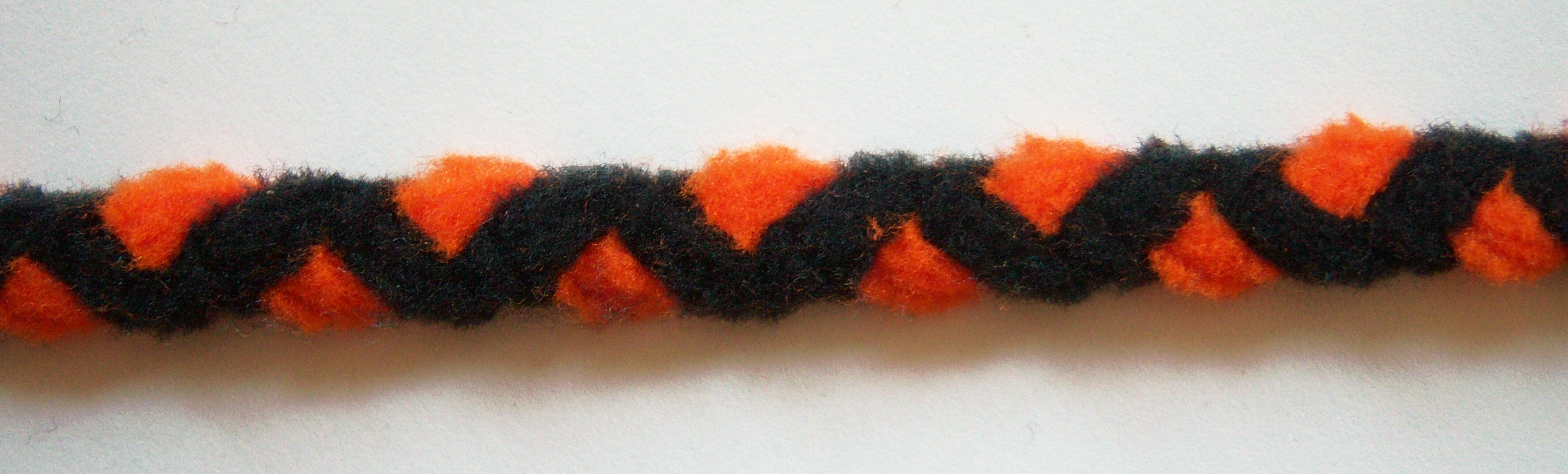 Black/Orange 1/2" Fleece Cord
