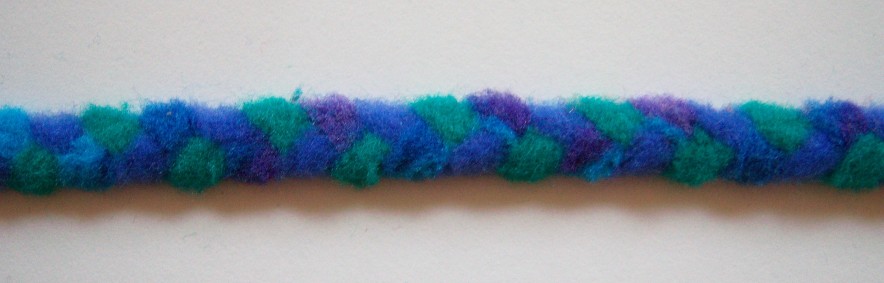 Copen/Purple/Teal 1/2" Fleece Cord