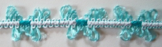 Aqua Irid. 3/4" Butterfly Braid