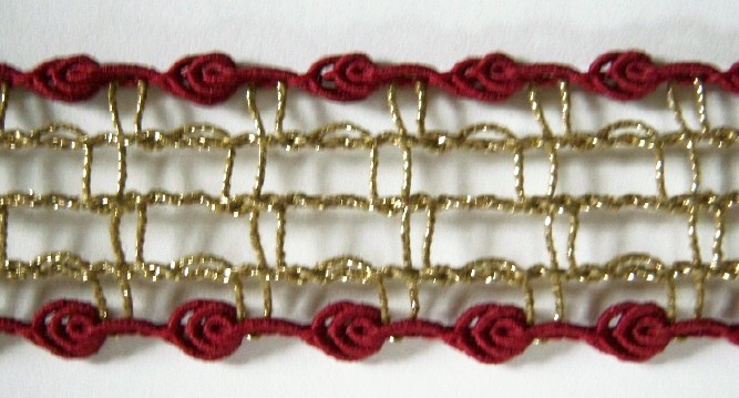 Antique Gold/Wine Rosebraid