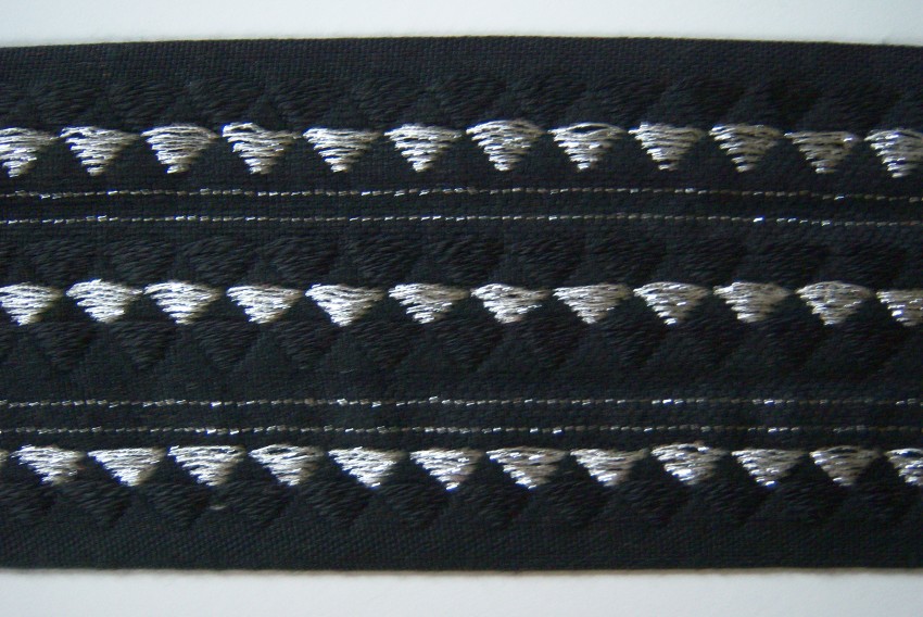 Black/Silver 3 3/4" Soft Trim