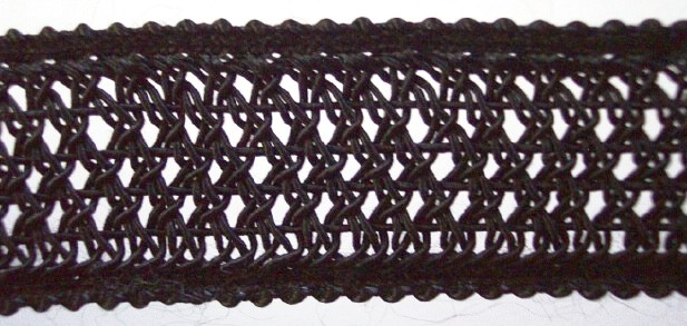 Black 1 1/8" Braid Trim