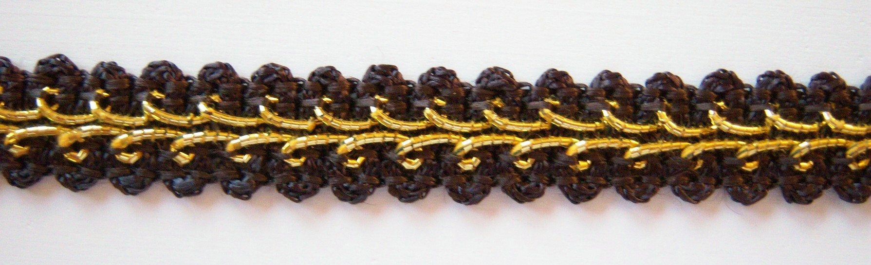 Seal Brown/Gold 9/16" Braid