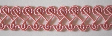 Pink 11/16" Open Scroll Braid