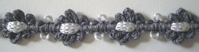 Grey/White 1/2" Braid