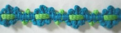 Turquoise/Lime 1/2" Braid