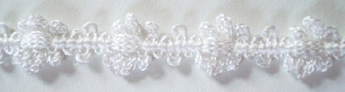 White 1/2" Pouf Braid