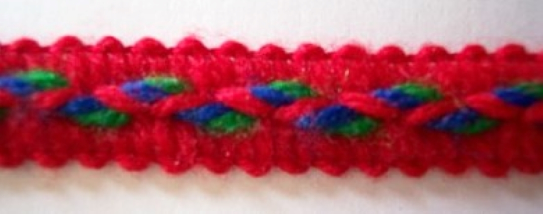 Red/Royal/Green 5/8" Braid