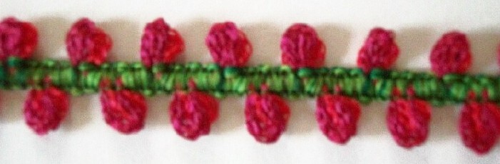 Wine/Red/Green 7/16" Braid