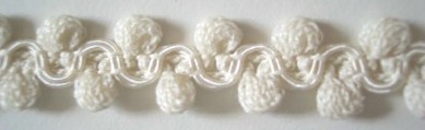 Ivory 5/8" Popcorn Braid