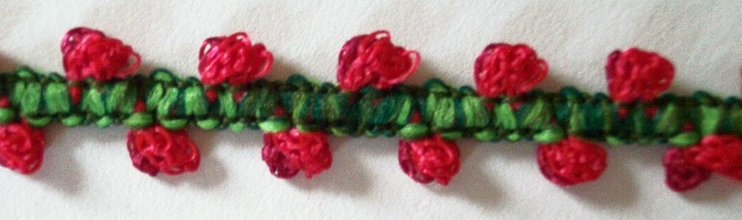 Red/Wine/Green 7/16" Braid