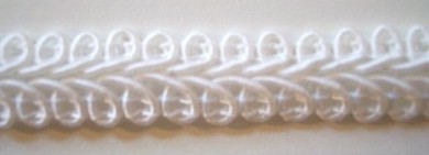 White Polyester 9/16" Braid