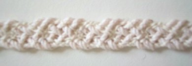 Ivory Woven 3/8" Braid