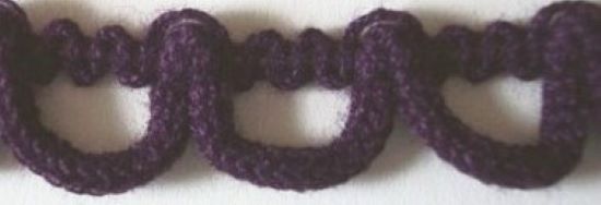 Plum 5/8" Loop Braid