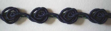 Navy/Mint Rose Bud Braid