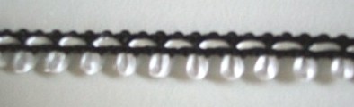 Black/White 5/16" Loop Braid