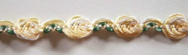 Yellow/Green 1/4" Rosebraid