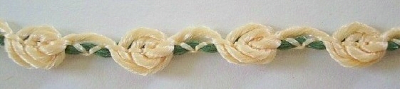 Maize/Green 1/4" Rosebraid