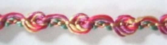 Red/Yellow 1/4" Rosebraid