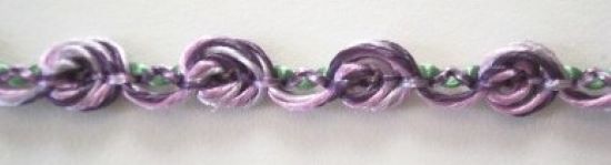 Orchid/Plum 1/4" Rosebraid