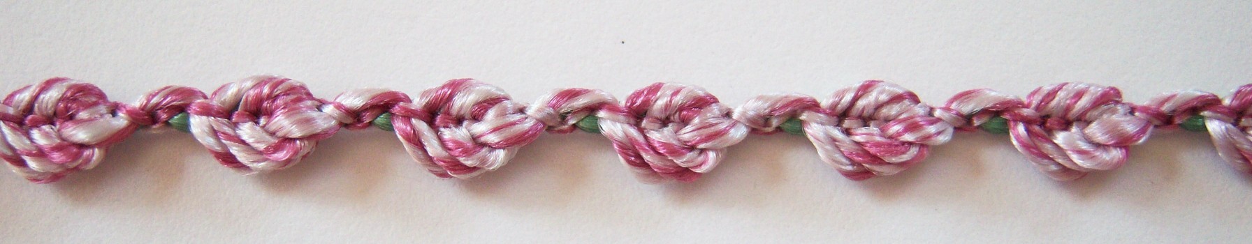 White/Rose 1/4" Rosebraid