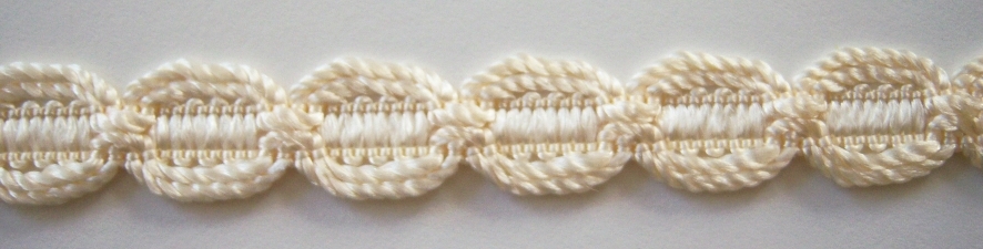 Cream 3/4" Oval Braid