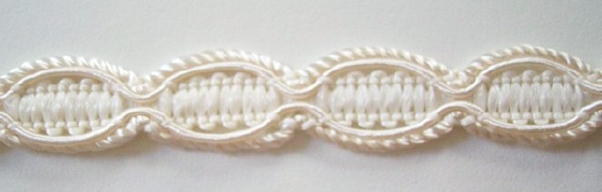 Ivory 3/4" Oval Braid