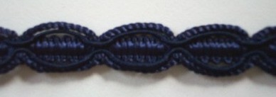 Navy 3/4" Oval Braid