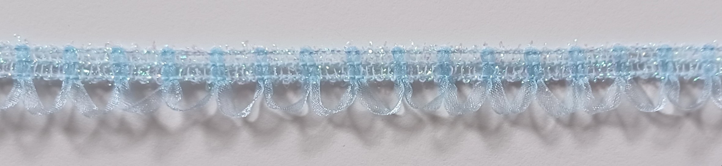 Light Blue Iridescent Organza Loop 3/4" Trim