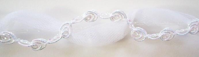 White Tulle/Irid. Rosebraid