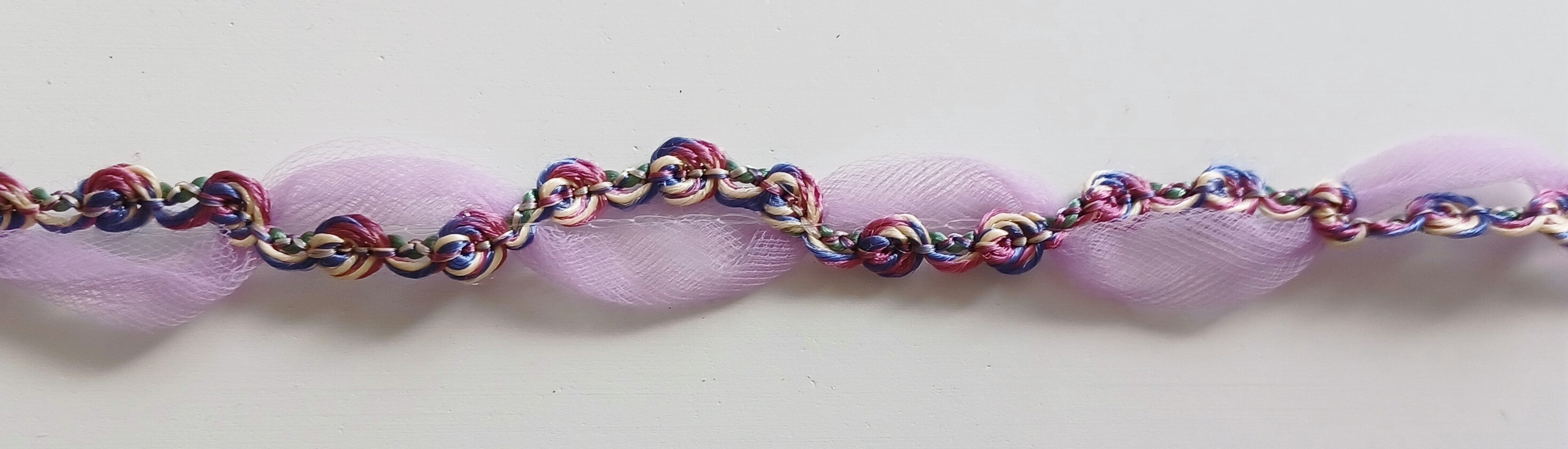 Lavender Tulle/Multi 3/4" Rosebraid